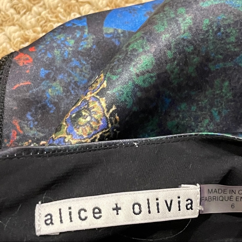 Alice + Olivia Clyde A-Line Shift Patchwork Dress… - image 5